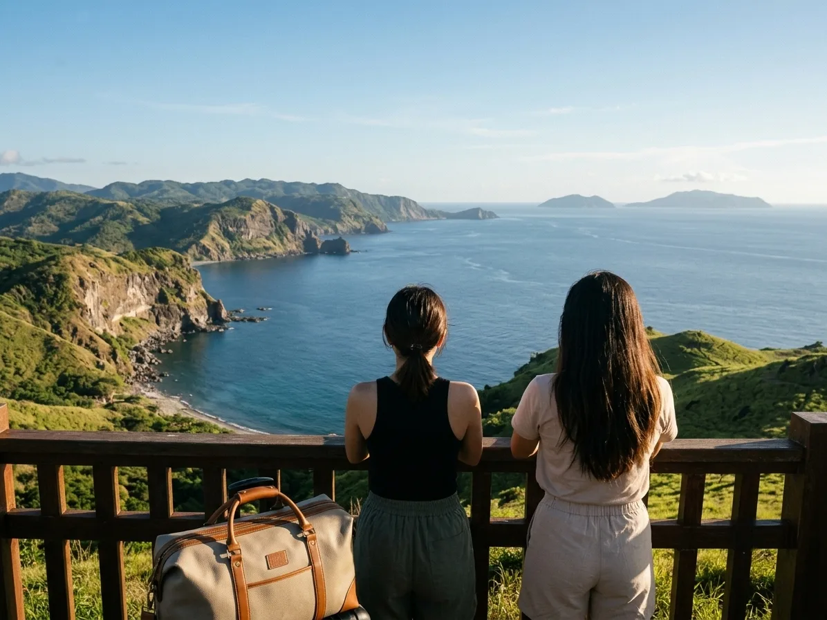 Bataan coastal road and travelers