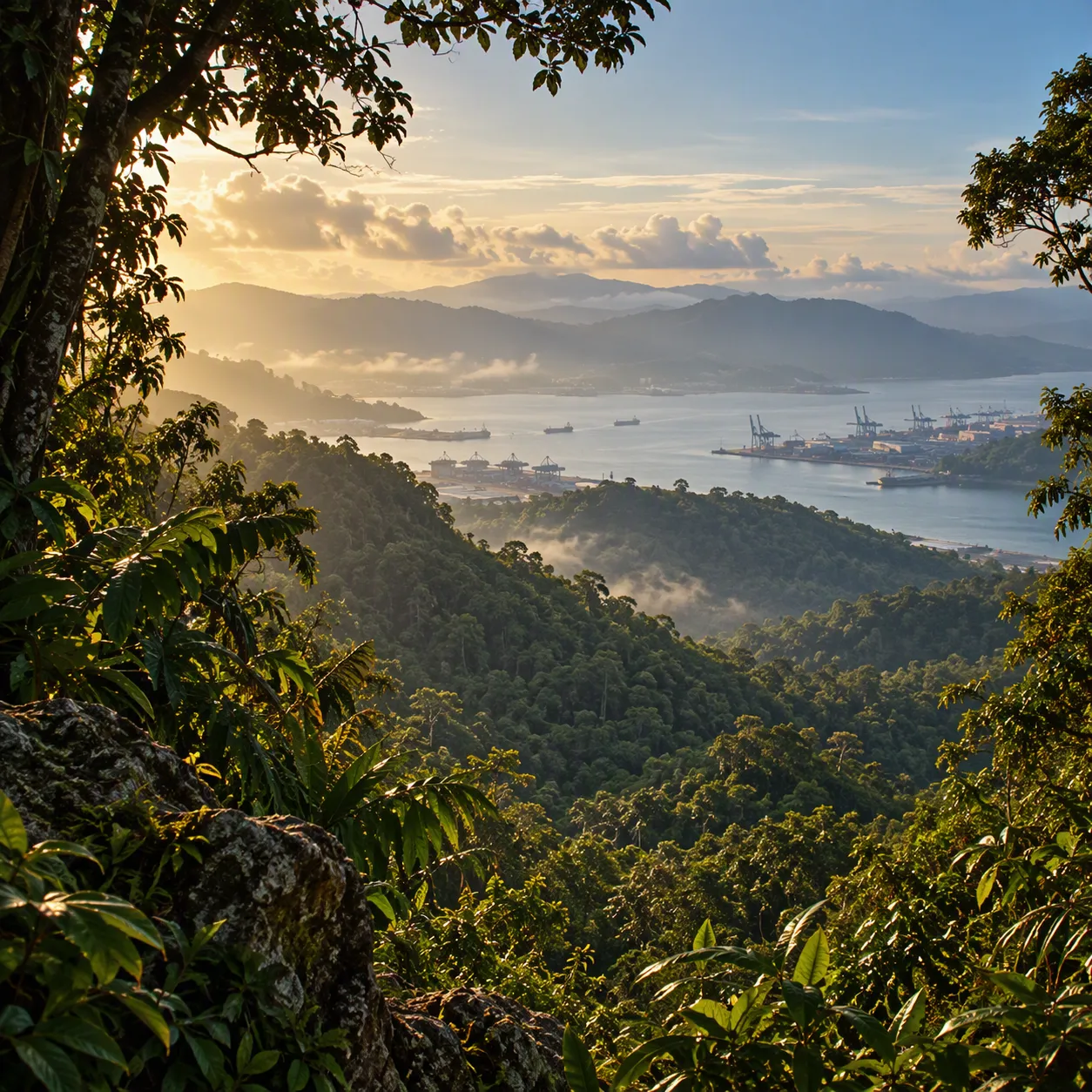 Western Bataan coastline and Subic Bay