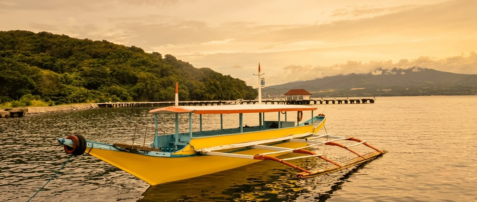 Corregidor Island at the entrance to Manila Bay